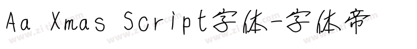 Aa Xmas Script字体字体转换